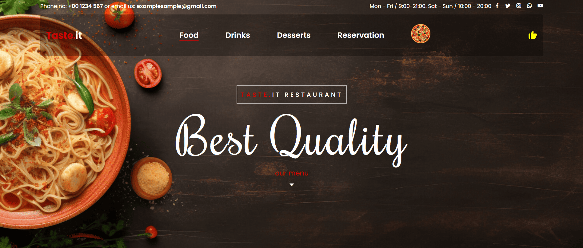 Restaurant Website Project